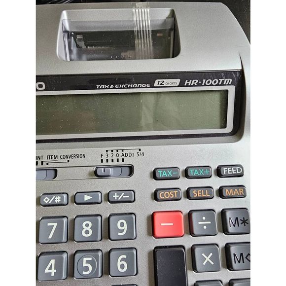 Casio Inc. HR-100TM mini desktop printing Calculator,Multicolor - Picture 2 of 3